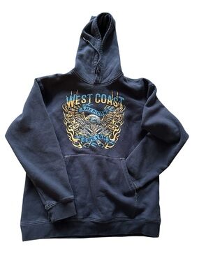 Graphic Navy Pullover Hoodie - Men's Hoodie